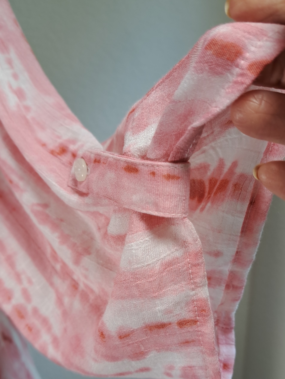 Indigo Rose Pink Tie-Dye Button Front Shirt Dress Bathing Suit Cover Up Size 2X - Picture 4 of 12